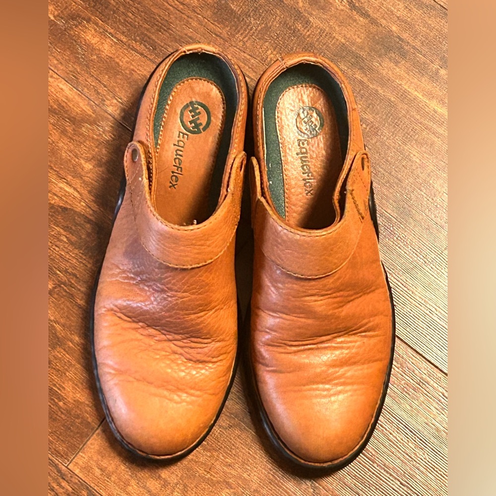 Double H Women’s Leather Mules — Tan size 7
